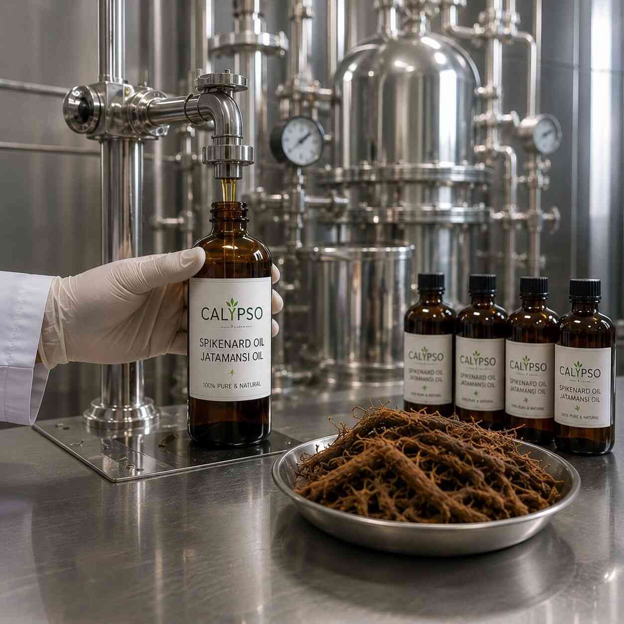 Natural Spikenard Oil and Jatamansi roots for formulations